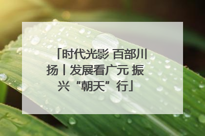 时代光影 百部川扬丨发展看广元 振兴“朝天”行