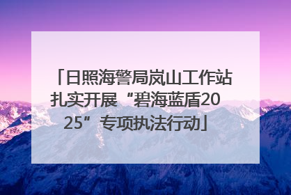 日照海警局岚山工作站扎实开展“碧海蓝盾2025”专项执法行动