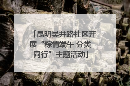 昆明吴井路社区开展“粽情端午 分类同行”主题活动