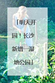 明天开园！长沙新增一湿地公园