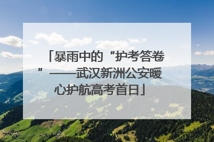 暴雨中的“护考答卷”——武汉新洲公安暖心护航高考首日