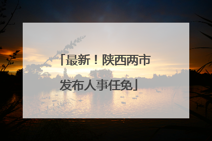最新！陕西两市发布人事任免