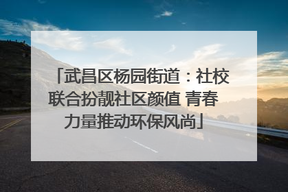武昌区杨园街道：社校联合扮靓社区颜值 青春力量推动环保风尚