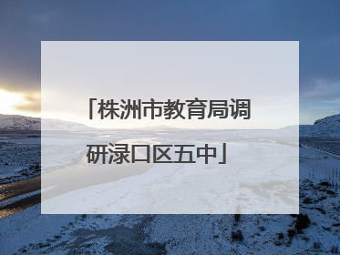 株洲市教育局调研渌口区五中