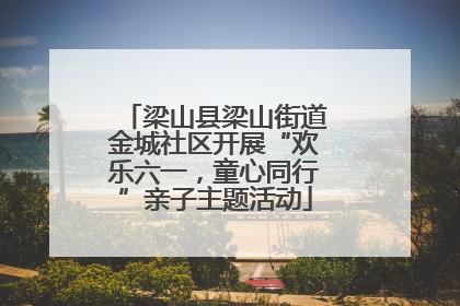 梁山县梁山街道金城社区开展“欢乐六一，童心同行”亲子主题活动