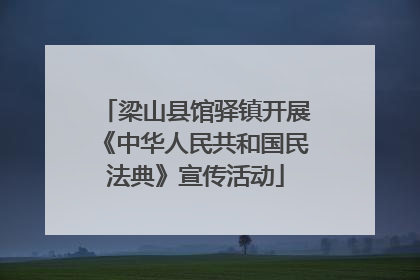 梁山县馆驿镇开展《中华人民共和国民法典》宣传活动