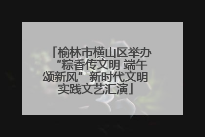 榆林市横山区举办“粽香传文明 端午颂新风”新时代文明实践文艺汇演