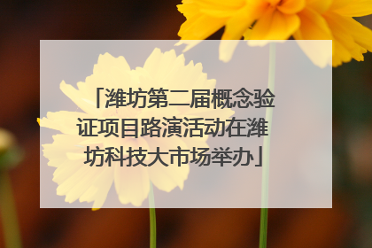 潍坊第二届概念验证项目路演活动在潍坊科技大市场举办