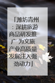 潍坊青州：深耕旅游商品研发推广 为文旅产业高质量发展注入强劲动力