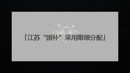 江苏“国补”采用限额分配