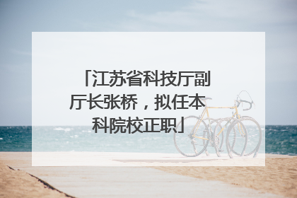 江苏省科技厅副厅长张桥，拟任本科院校正职