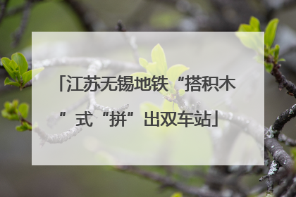 江苏无锡地铁“搭积木”式“拼”出双车站