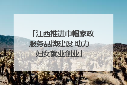 江西推进巾帼家政服务品牌建设 助力妇女就业创业