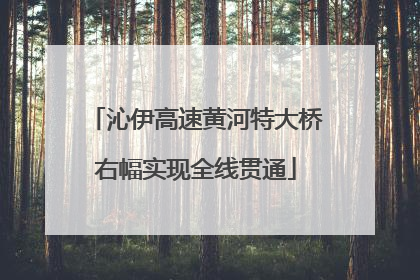 沁伊高速黄河特大桥右幅实现全线贯通