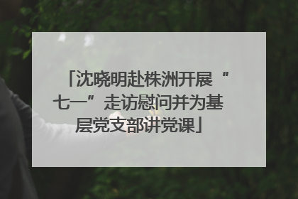 沈晓明赴株洲开展“七一”走访慰问并为基层党支部讲党课