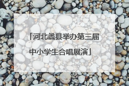 河北蠡县举办第三届中小学生合唱展演