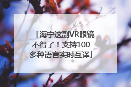 海宁这副VR眼镜不得了！支持100多种语言实时互译