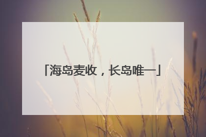 海岛麦收，长岛唯一