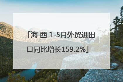 海 西 1-5月外贸进出口同比增长159.2%