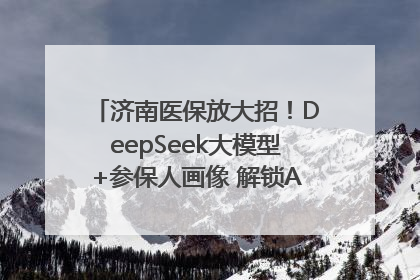 济南医保放大招！DeepSeek大模型+参保人画像 解锁AI医保管家新体验