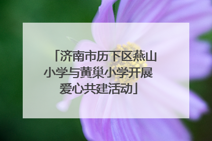 济南市历下区燕山小学与黄巢小学开展爱心共建活动