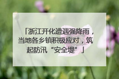 浙江开化遭遇强降雨，当地各乡镇积极应对，筑起防汛“安全堤”