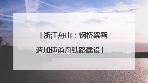 浙江舟山：钢桥梁智造加速甬舟铁路建设
