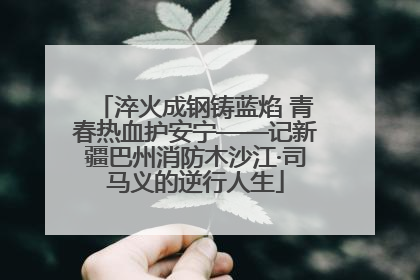 淬火成钢铸蓝焰 青春热血护安宁——记新疆巴州消防木沙江·司马义的逆行人生