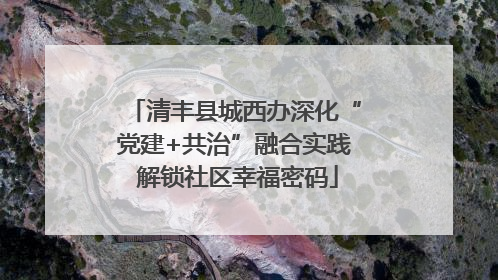 清丰县城西办深化“党建+共治”融合实践 解锁社区幸福密码