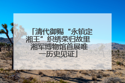 清代御赐“永镇定湘王”织绣荣归故里 湘军博物馆首展唯一历史见证