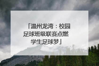 温州龙湾：校园足球班级联赛点燃学生足球梦