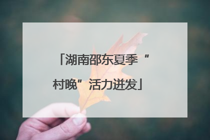 湖南邵东夏季“村晚”活力迸发