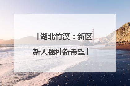 湖北竹溪：新区新人播种新希望