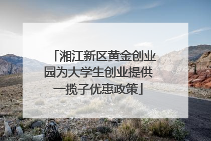 湘江新区黄金创业园为大学生创业提供一揽子优惠政策