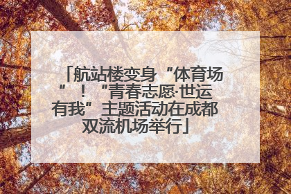 航站楼变身“体育场”！“青春志愿·世运有我”主题活动在成都双流机场举行