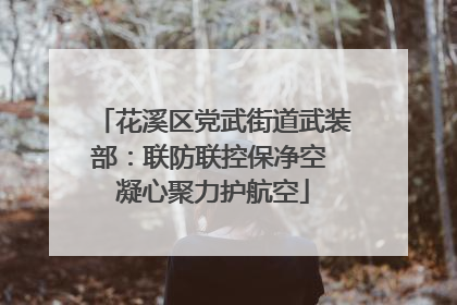 花溪区党武街道武装部：联防联控保净空 凝心聚力护航空