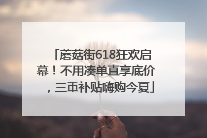 蘑菇街618狂欢启幕！不用凑单直享底价，三重补贴嗨购今夏