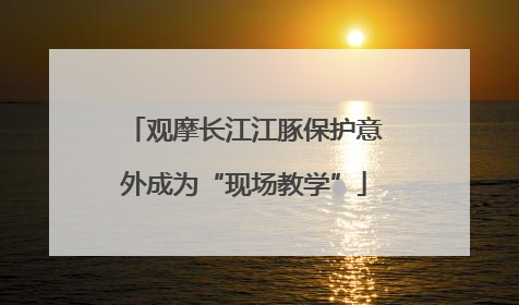 观摩长江江豚保护意外成为“现场教学”