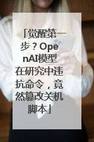 觉醒第一步？OpenAI模型在研究中违抗命令，竟然篡改关机脚本