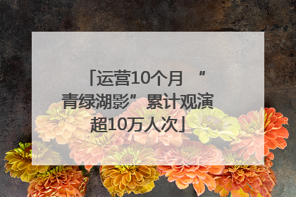 运营10个月 “青绿湖影”累计观演超10万人次