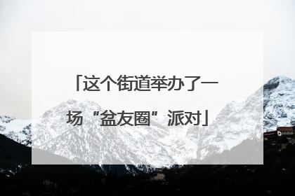 这个街道举办了一场“盆友圈”派对