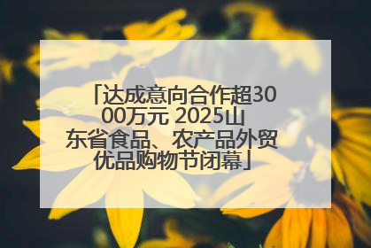 达成意向合作超3000万元 2025山东省食品、农产品外贸优品购物节闭幕