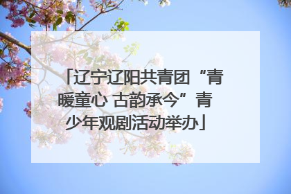 辽宁辽阳共青团“青暖童心 古韵承今”青少年观剧活动举办