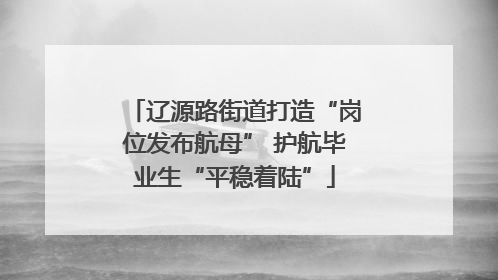辽源路街道打造“岗位发布航母” 护航毕业生“平稳着陆”