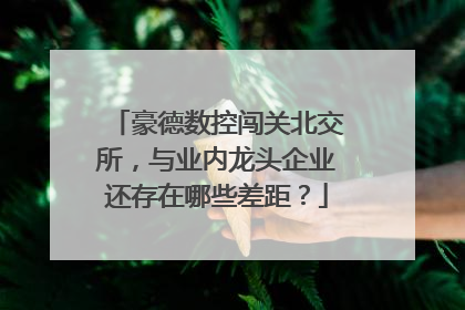 豪德数控闯关北交所，与业内龙头企业还存在哪些差距？