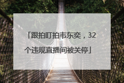 跟拍盯拍韦东奕，32个违规直播间被关停