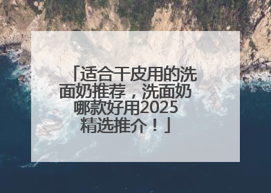 适合干皮用的洗面奶推荐，洗面奶哪款好用2025精选推介！