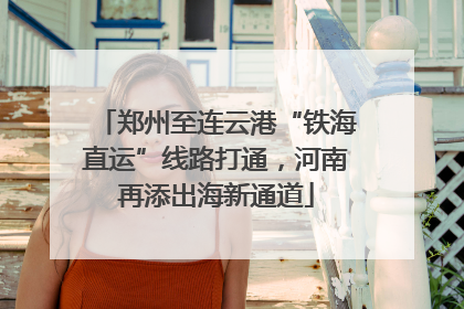郑州至连云港“铁海直运”线路打通，河南再添出海新通道