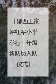 郧西王家坪红军小学举行一年级新队员入队仪式