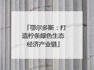 鄂尔多斯：打造柠条绿色生态经济产业链